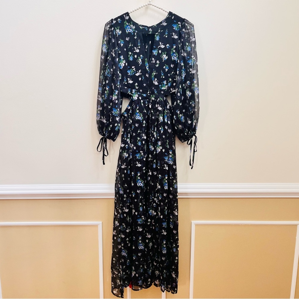 Maje Risof Floral Cutout Maxi Dress - Picture 3 of 16